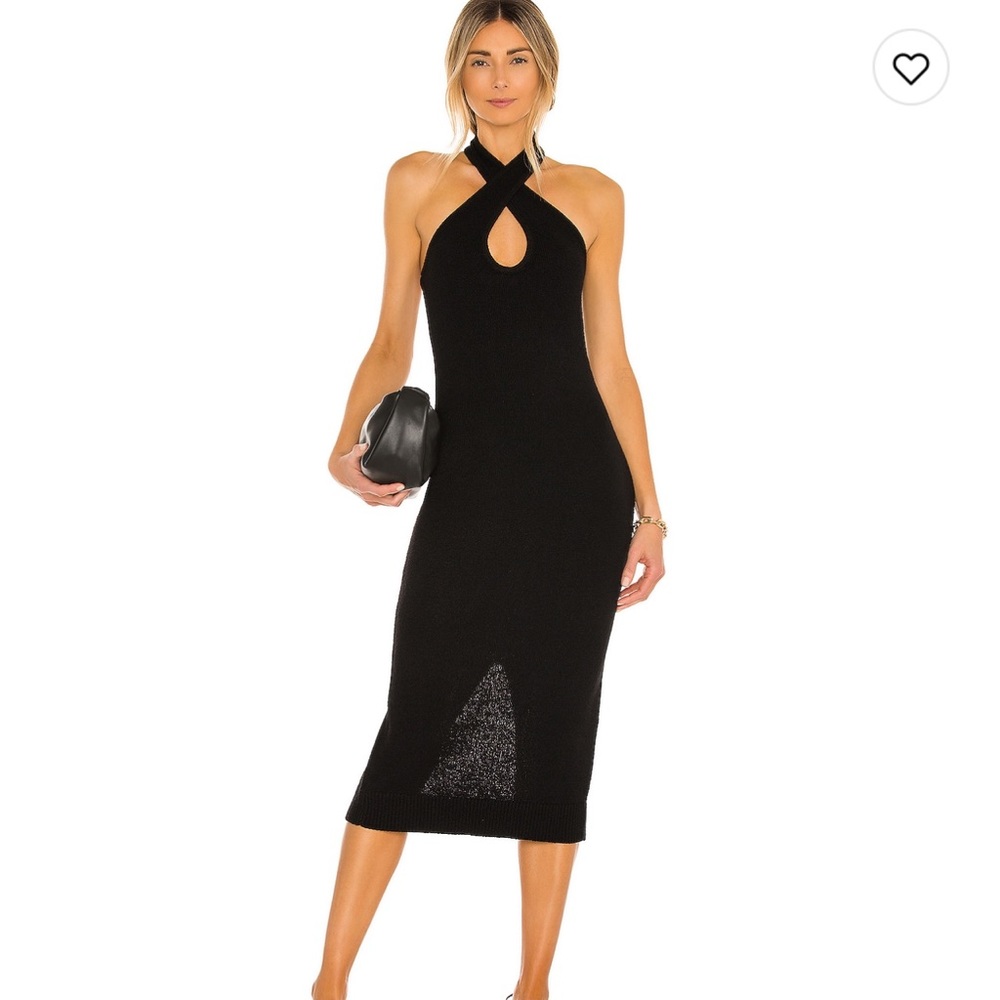 LPA Alyssa Black Sweater Like Dress